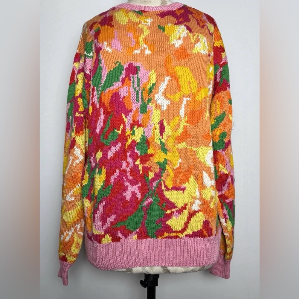 Vintage Perry Ellis Bergdorf Silk Art Knit Sweater Large